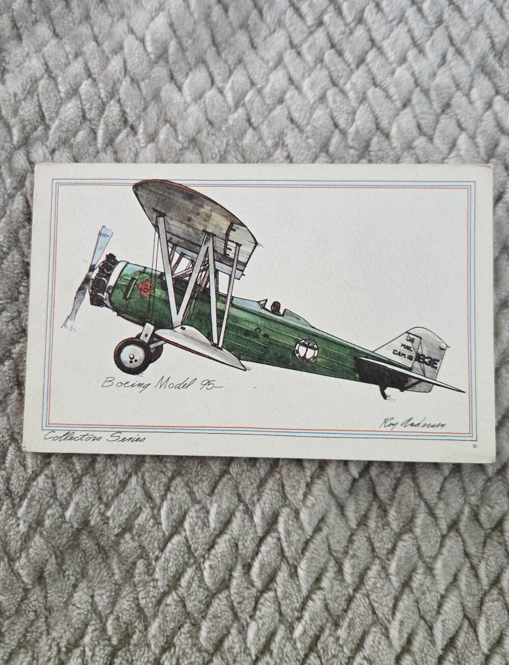 Vintage 1973 Boeing Model 95 Aviation Print Early Airmail Aircraft Wall Art
